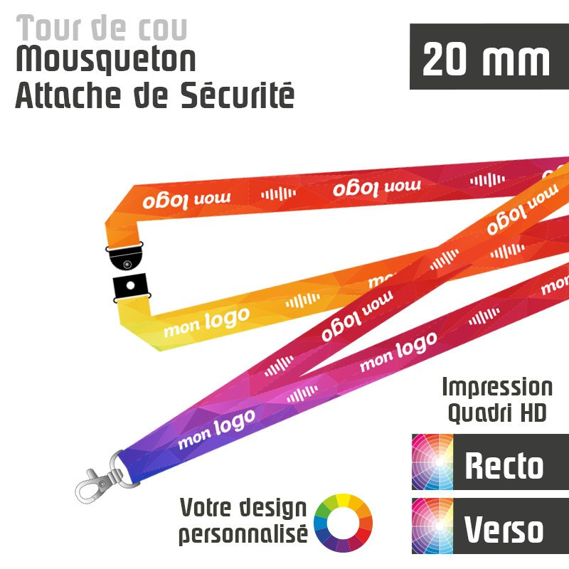 Tour de Cou Mousqueton J+10 Attache de sécurité