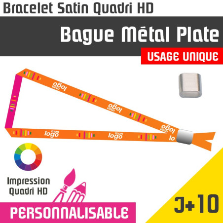 Bracelet Satin Bague Metal...
