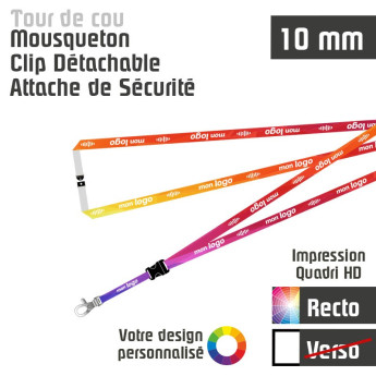Tour de Cou Mousqueton J+20 Clip et Attache