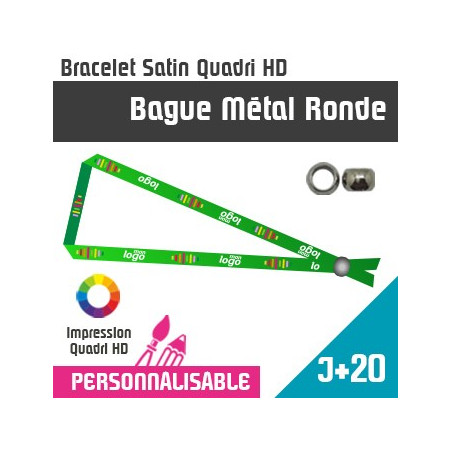 Bracelet Satin Bague Metal...
