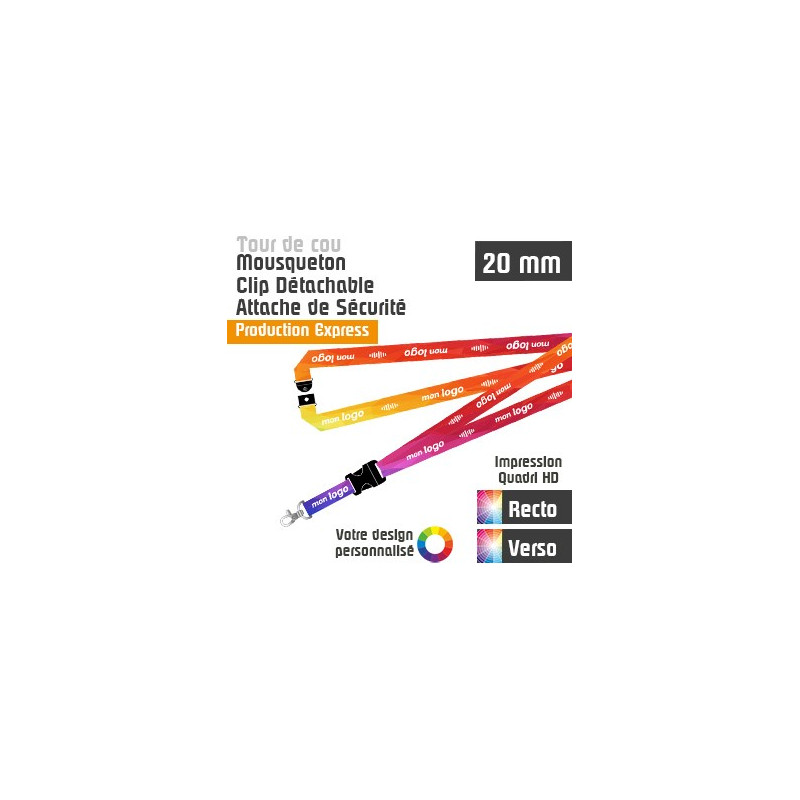 Tour de Cou Mousqueton J+4 Clip et Attache
