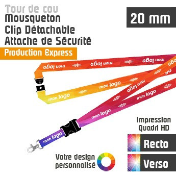 Tour de Cou Mousqueton J+4 Clip et Attache