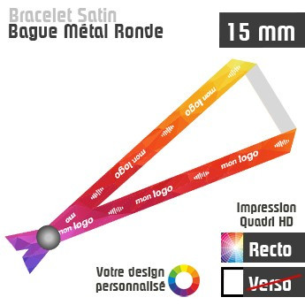 Bracelet Satin Bague Metal Ronde J+30