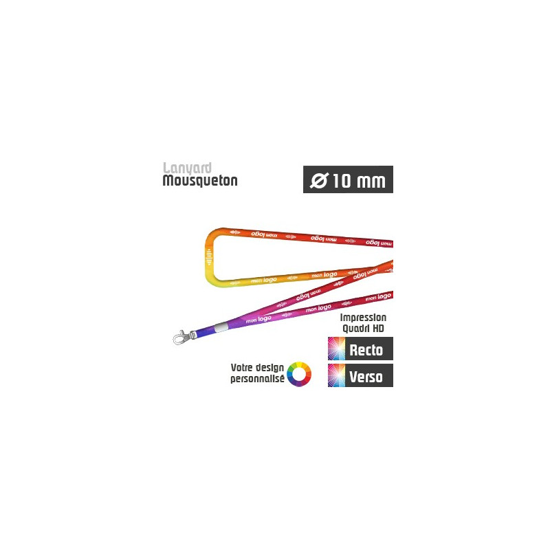 Lanyard Tubulaire Mousqueton J+10