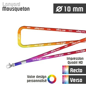 Lanyard Tubulaire Mousqueton J+10