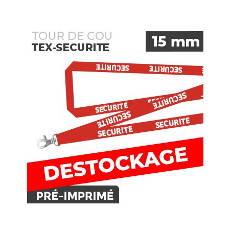 Tour de Cou Rouge - TEX-SECURITÉ - lot de 10