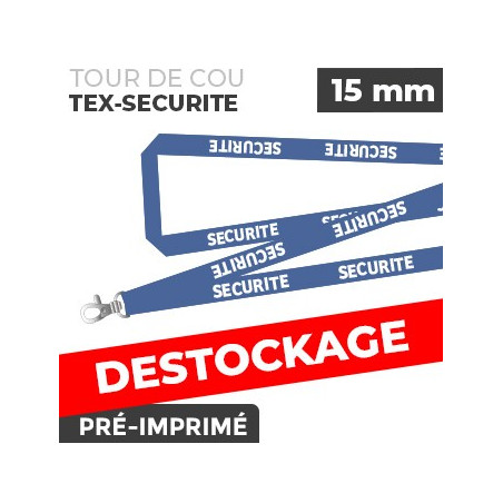 Tour de Cou Bleu - TEX-SECURITÉ - lot de 10