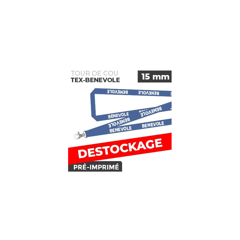Tour de Cou Bleu - TEX-BENEVOLE - lot de 10