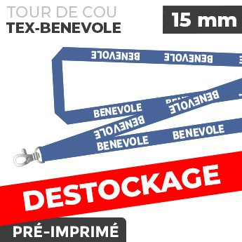 Tour de Cou Bleu - TEX-BENEVOLE - lot de 10