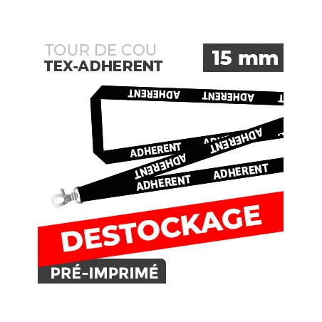 Tour de Cou Noir - TEX-ADHERENT- lot de 10