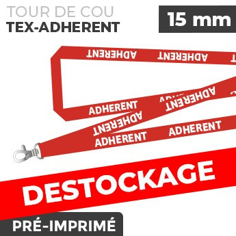 Tour de Cou Rouge - TEX-ADHERENT- lot de 10