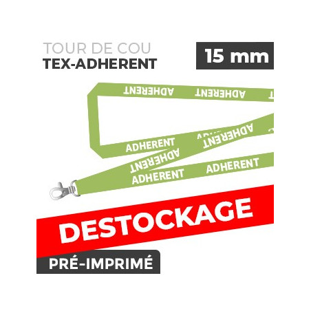 Tour de Cou Vert - TEX-ADHERENT- lot de 10