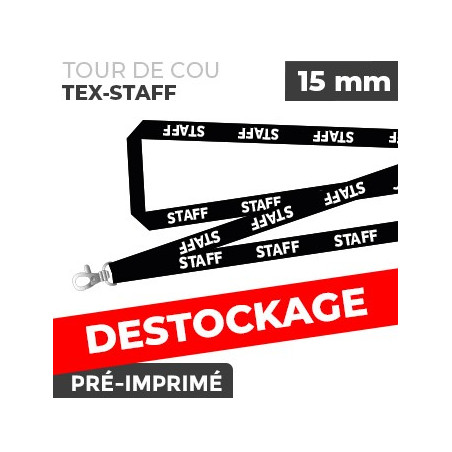 Tour de Cou Noir - TEX-STAFF- lot de 10