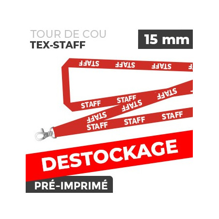 Tour de Cou Rouge - TEX-STAFF- lot de 10