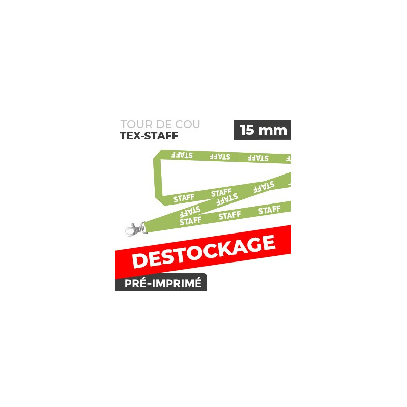 Tour de Cou Vert - TEX-STAFF- lot de 10