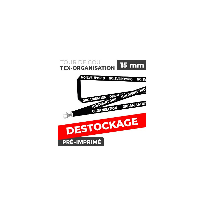 Tour de Cou Noir - TEX-ORGANISATION- lot de 10