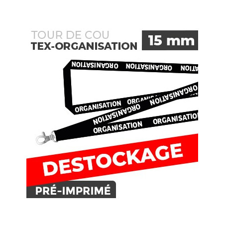 Tour de Cou Noir - TEX-ORGANISATION- lot de 10