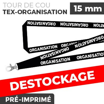 Tour de Cou Noir - TEX-ORGANISATION- lot de 10