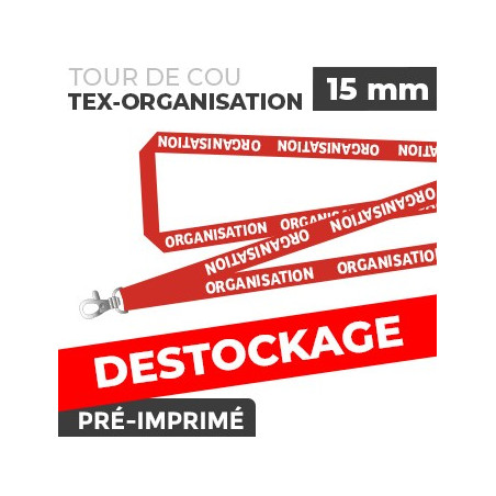 Tour de Cou Rouge - TEX-ORGANISATION- lot de 10