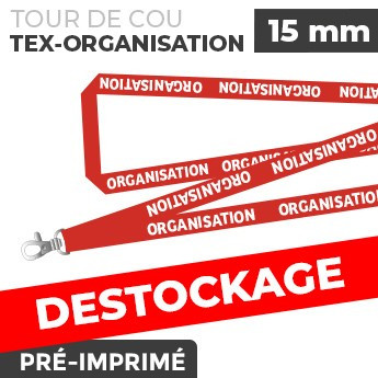 Tour de Cou Rouge - TEX-ORGANISATION- lot de 10