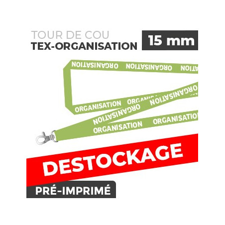 Tour de Cou Vert - TEX-ORGANISATION- lot de 10