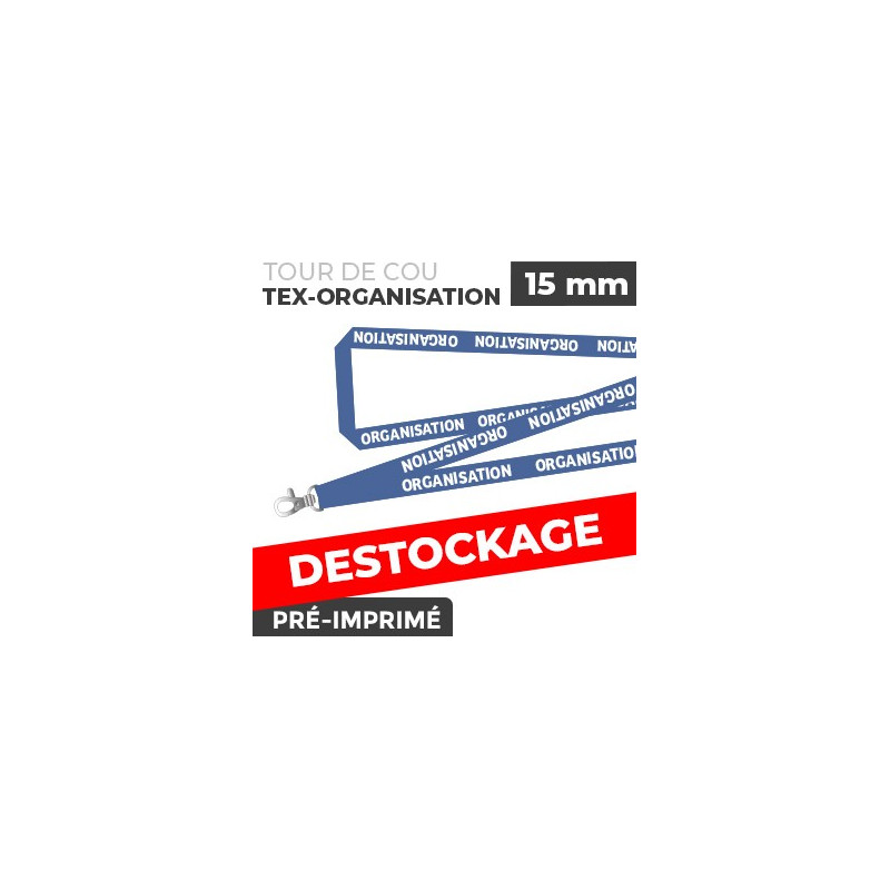 Tour de Cou Bleu - TEX-ORGANISATION- lot de 10