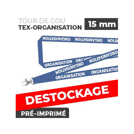 Tour de Cou Bleu - TEX-ORGANISATION- lot de 10