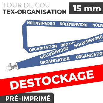 Tour de Cou Bleu - TEX-ORGANISATION- lot de 10