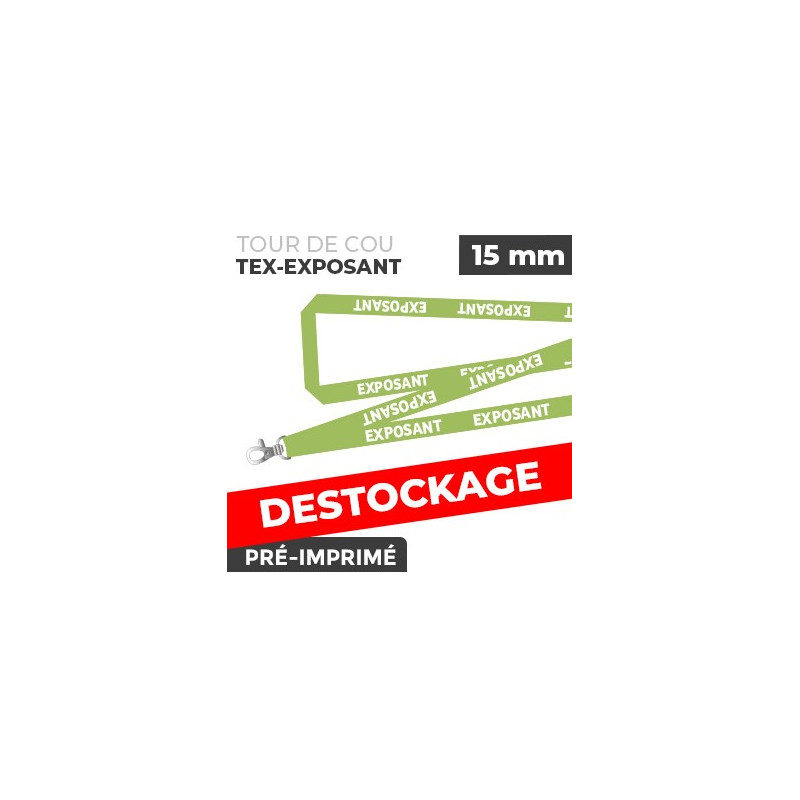 Tour de Cou Vert - TEX-EXPOSANT- lot de 10