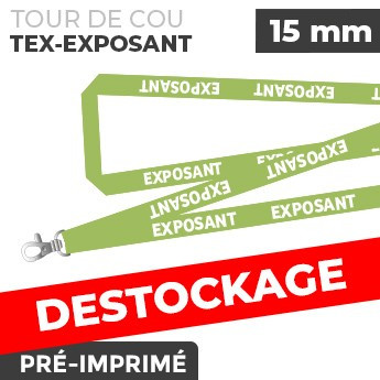 Tour de Cou Vert - TEX-EXPOSANT- lot de 10
