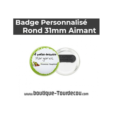Badge Rond 31mm - Aimant