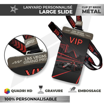 Lanyard personnalisé | LARGE SLIDE | Badge Luxe