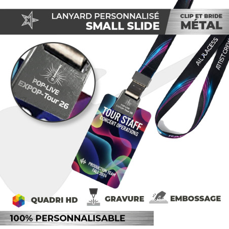 Tour de cou porte badge métal personnalisé